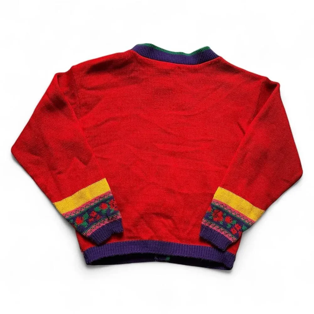 Vintage Disney Mickey & Minnie Mouse Cardigan Sweater - Kids 10/12